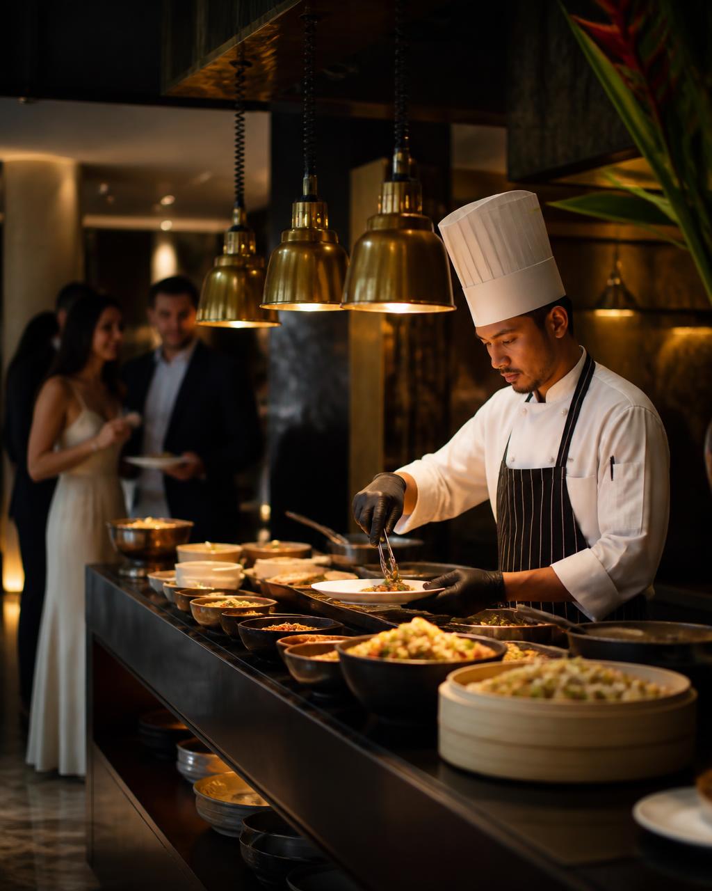 Live counters at the Grand Buffet